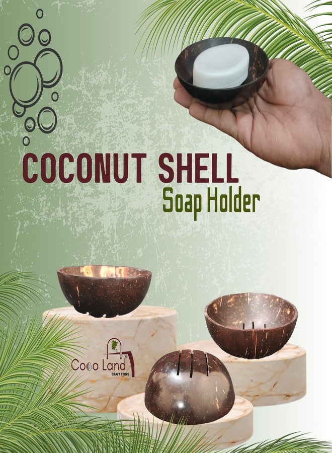 Coco Land Coconut Shell SOAP Holder (Pack of 1) Coconut Oil Polished Natural Soap Pot/Soap Stand/Bathroom Decoratives/Soap Dish/Soap Case/Soap Box - Image 3